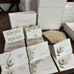 Greenery Thank You Cards 
