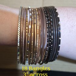 18 Multi Colored Bangles