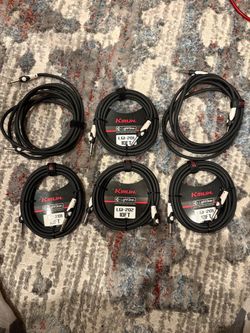6 -10’ Kirlin Guitar Instrument Cables