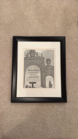 Black Photo Frame 11x14 Matted for 8x10