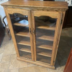 Glass Bookcase/Media Storage 