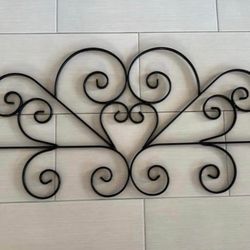 Heavy Cast Iron Wall Decoration Color Black Size 49”x 21”