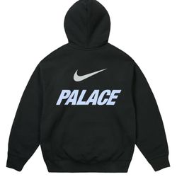 Size Large - Black - Nike Palace Swoosh Font Hoodie - INHAND