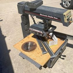 SEARS 10" RADIAL ARM SAW CRAFTSMAN  WORKS GREAT EXCEPT LCD SCREEN