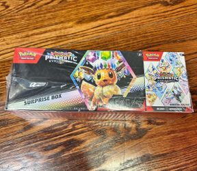 Pokemon Prismatic Evolution Surprise Box Booster Bundle Combo