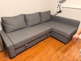 Gray L-Shaped Sectional Sofa with Storage