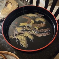 Japanese Black Lacquer Tray