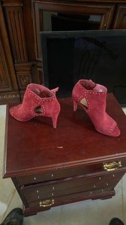 Vince Camuto Suede Peep Toe