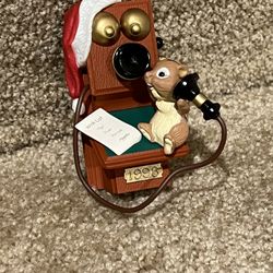 North Pole Telephone Company Chipmunk Ornament 1998 Hallmark Christmas 3"