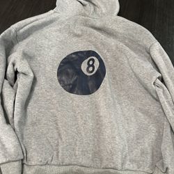 Grey billiards hoodie size large  