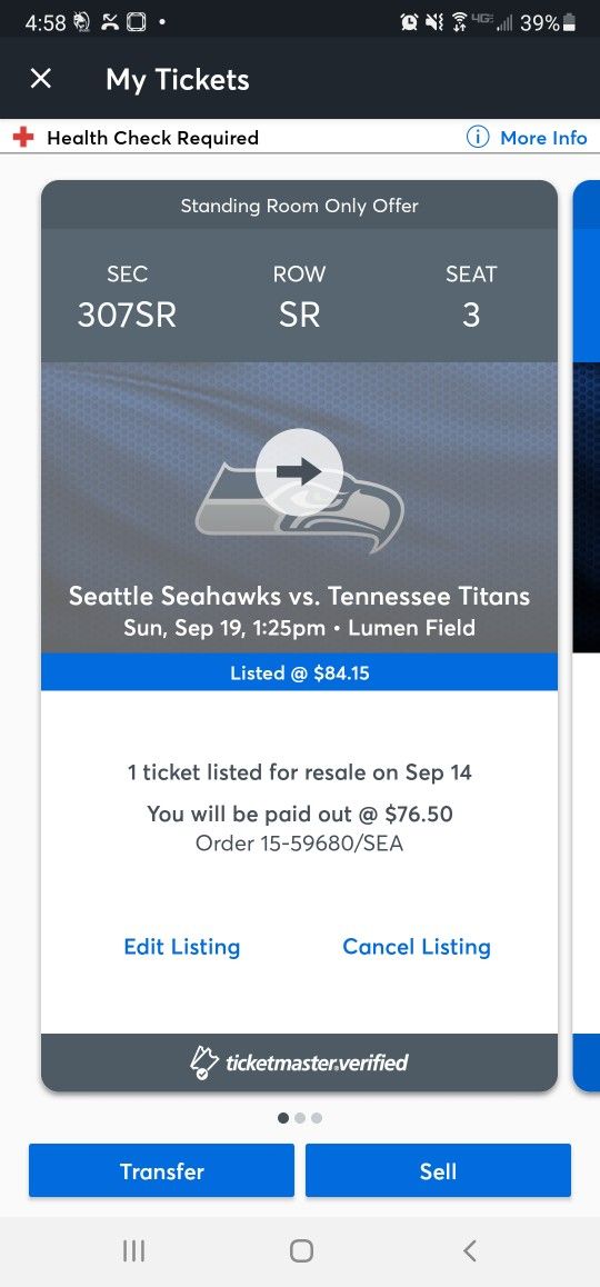 Seahawks Titans Game