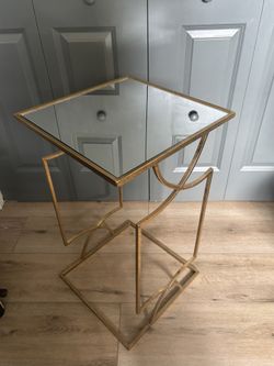 Mirror Gold Table/End Table