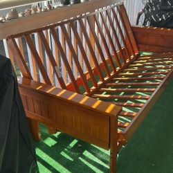 Futon 4’x 8” By 6’x10” Only Needs Mattress Varnish Finish