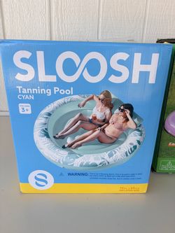 Sloosh Inflatable Tanning Pool Cyan