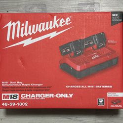 Milwaukee M18 18-Volt Lithium-Ion Dual Bay Rapid Battery Charger