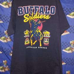 Vintage Buffalo Soldiers American Indian War US Army Black History Cavalry Shirt