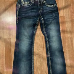 Rock Revival Men slim boot jeans “Byron” , Size 32W