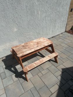 Kids Wooden Outdoor Picnic Table