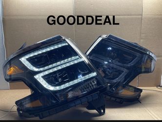 #OH105 2015-2020 Chevy Tahoe Suburban LED DRL Halogen Headlight Pair 