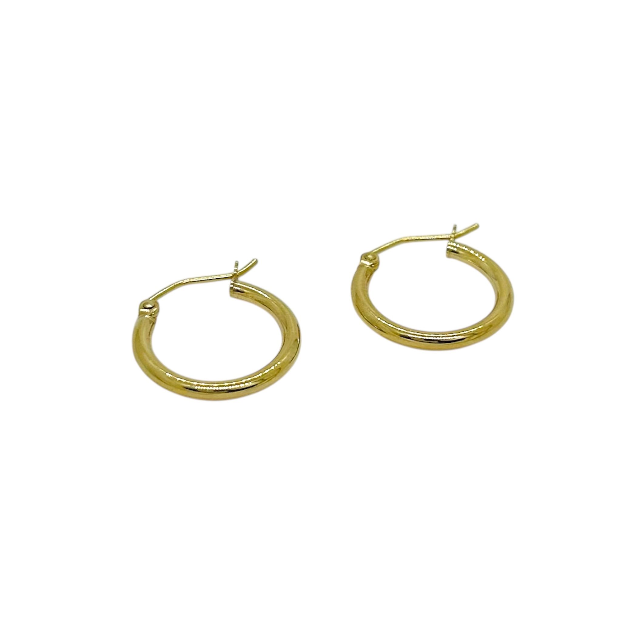Earrings Yellow Gold 14k. Hoop