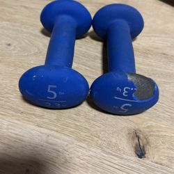 2X 5lb Dumbbells