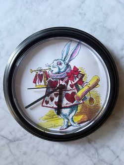 Alice in Wonderland White Rabbit Wall Clock
