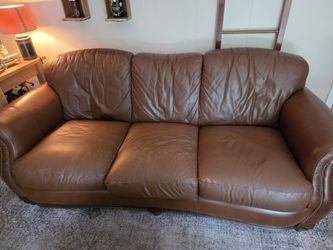(Moving) Brown Leather Couch
