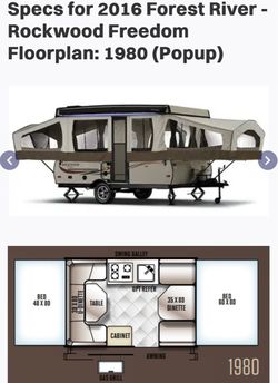 2016 Forest River Rockwood Freedom 1980 Popup Camper