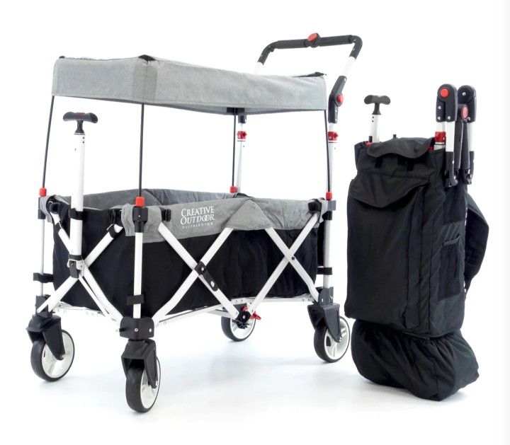 NEW! Creative Outdoor Push And Pull Stroller Wagon