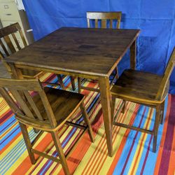 Bar Height Dining Table And 4 Chairs 