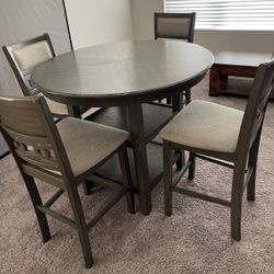 Round Counter Height Table For 4