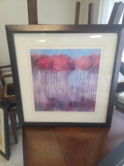Wood picture of water colors