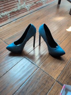 Blue stilettos