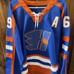 Doug Glatt Halifax Highlanders Hockey Jersey Goon Movie 69 The Thug Blue Uniform Size M