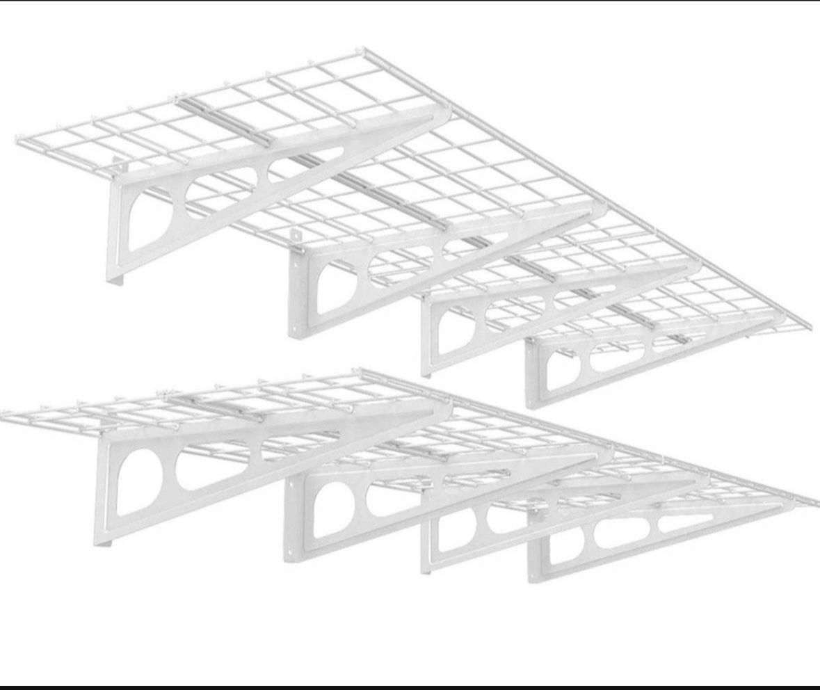 FLEXIMOUNTS 2-Pack 2x6ft 24-inch-by-72- inch Wall Shelf