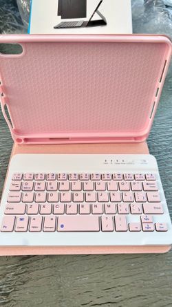 New Pink mini iPad  or tablet Bluetooth Keyboard Case
