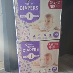 SIZE 1 MEMBERS MARK 352 COUNT DIAPERS
