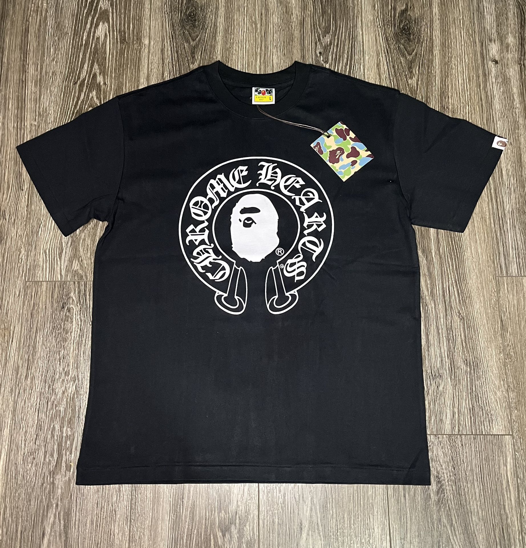 Bape Chrome Hearts Black Tee Large