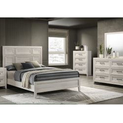 4- Pc Bedroom set Dresser,Mirror  Nightstand (1) Queen size bed frame  Not including Mattress and Box Sp