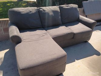Gray Fabric Sectional Sofa with Chaise