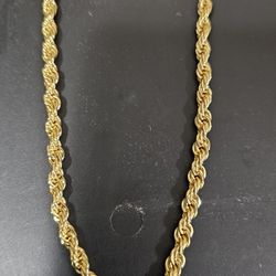 14k Gold Filled Rope Necklace 