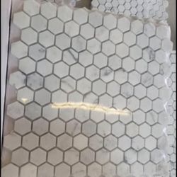 Carrera Marble 1" Hex Mosaic