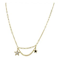 Mixed Chain Star Charm Necklace ADORNIA