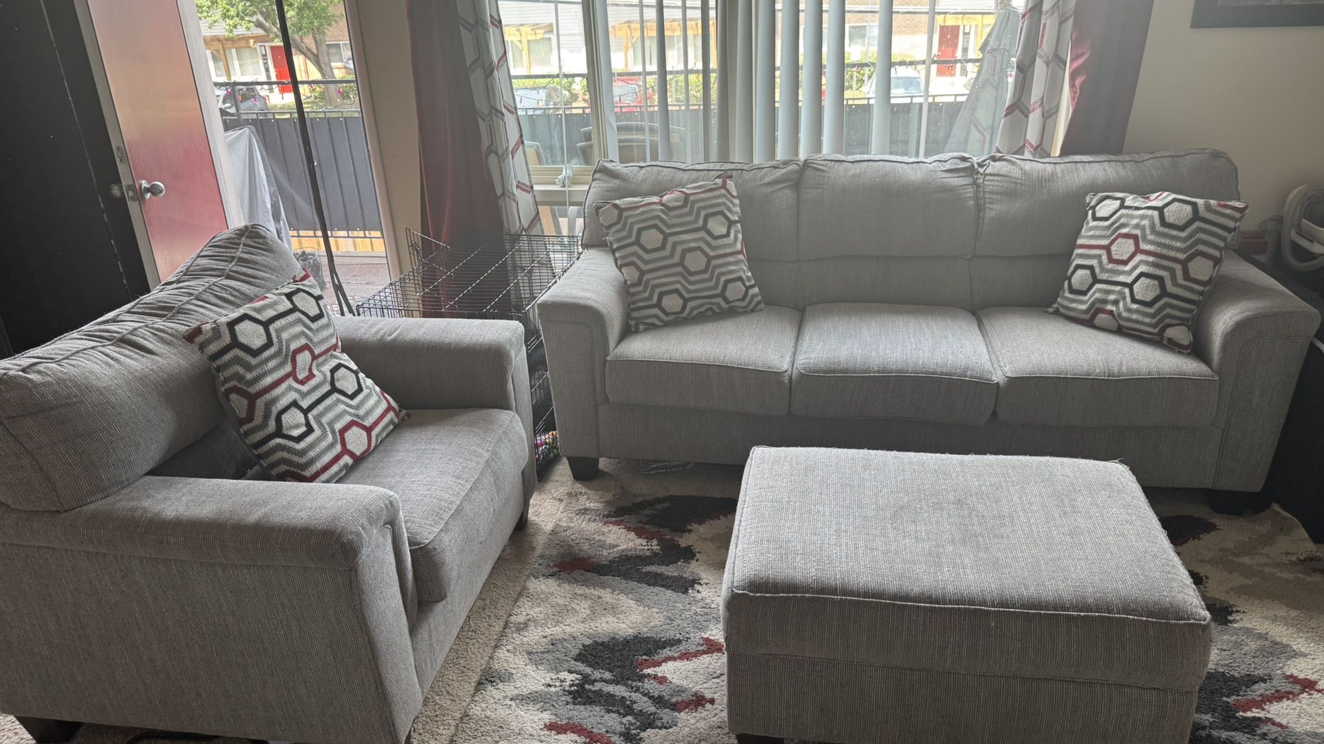 Chair and Sofa Set w/Ottoman