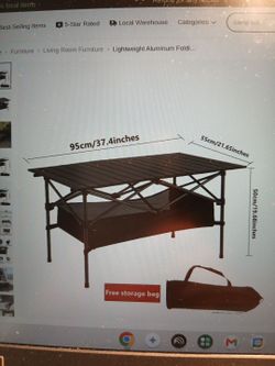 Huge foldable lightweigh camping table