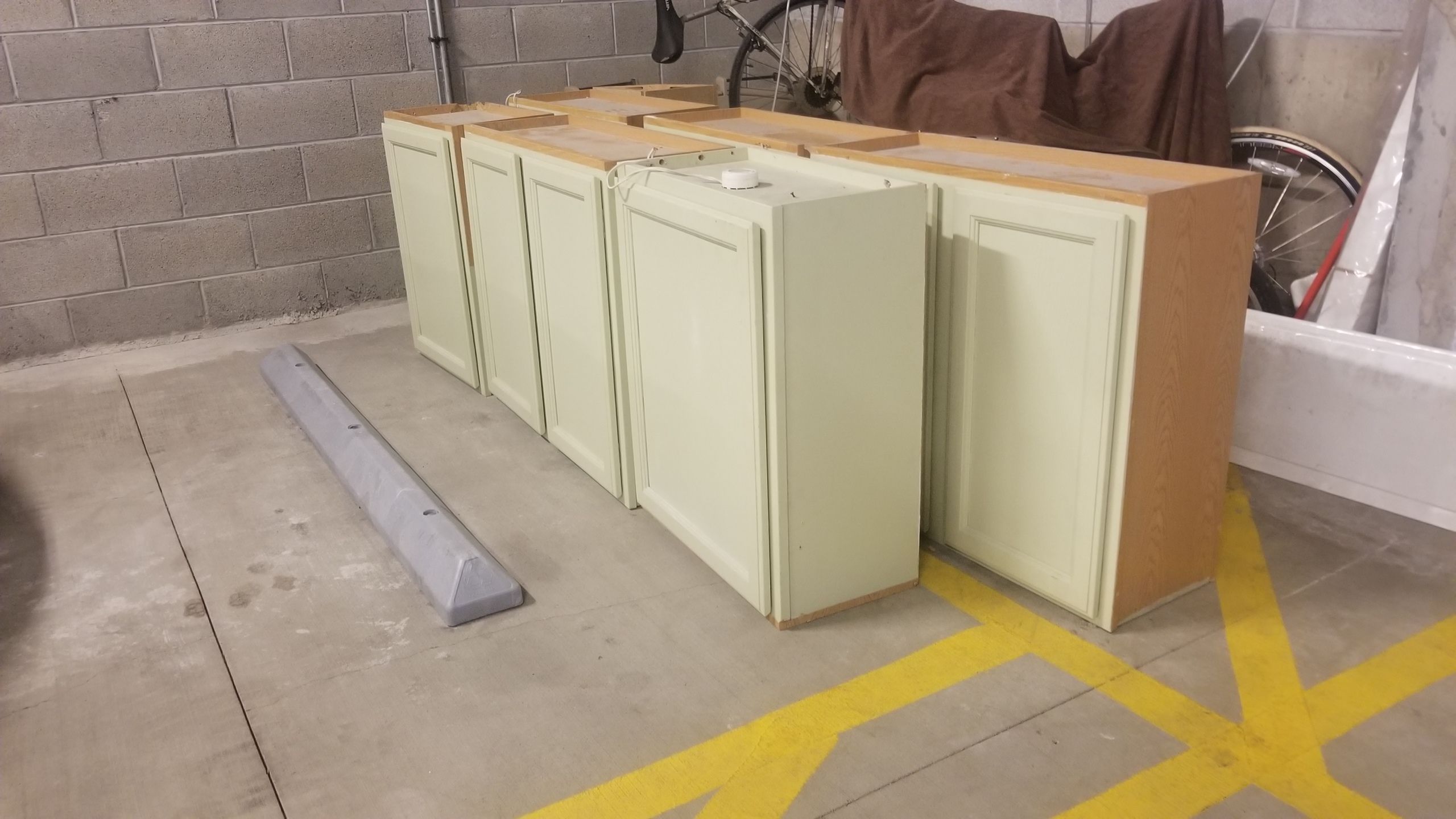 3 Upper Kitchen Garage Cabinets