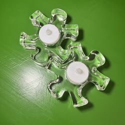 CHIC Glass Puzzle Candle Holders (tea lights included)