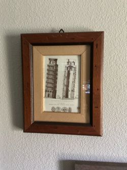 Small Art Rendering of Leaning Tower of Pisa