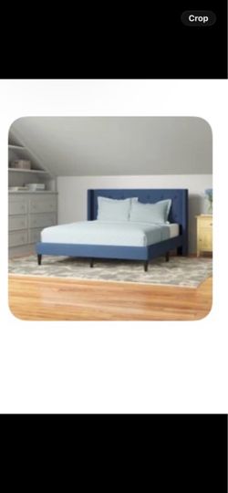 Blue queen bed frame