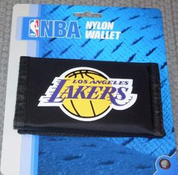NEW! NBA Los Angeles Lakers Printed Tri-Fold Nylon Wallet by Rico Industries